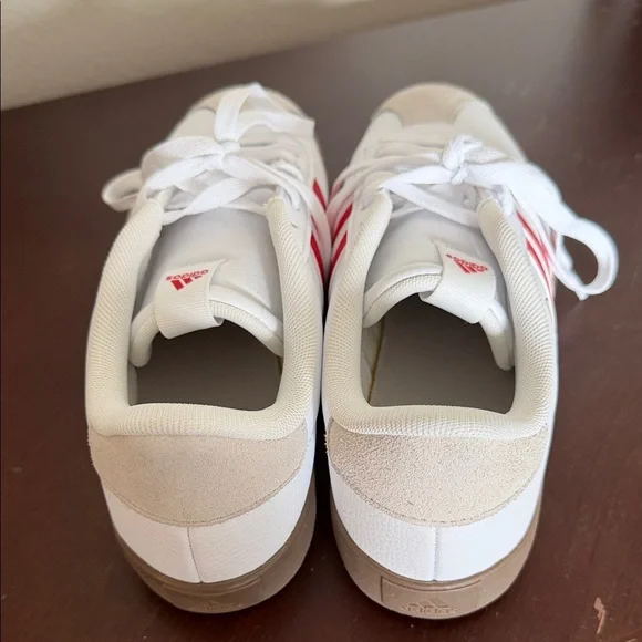 Adidas VL Court 3.0 Red and White Sneakers - Picture 3 of 7